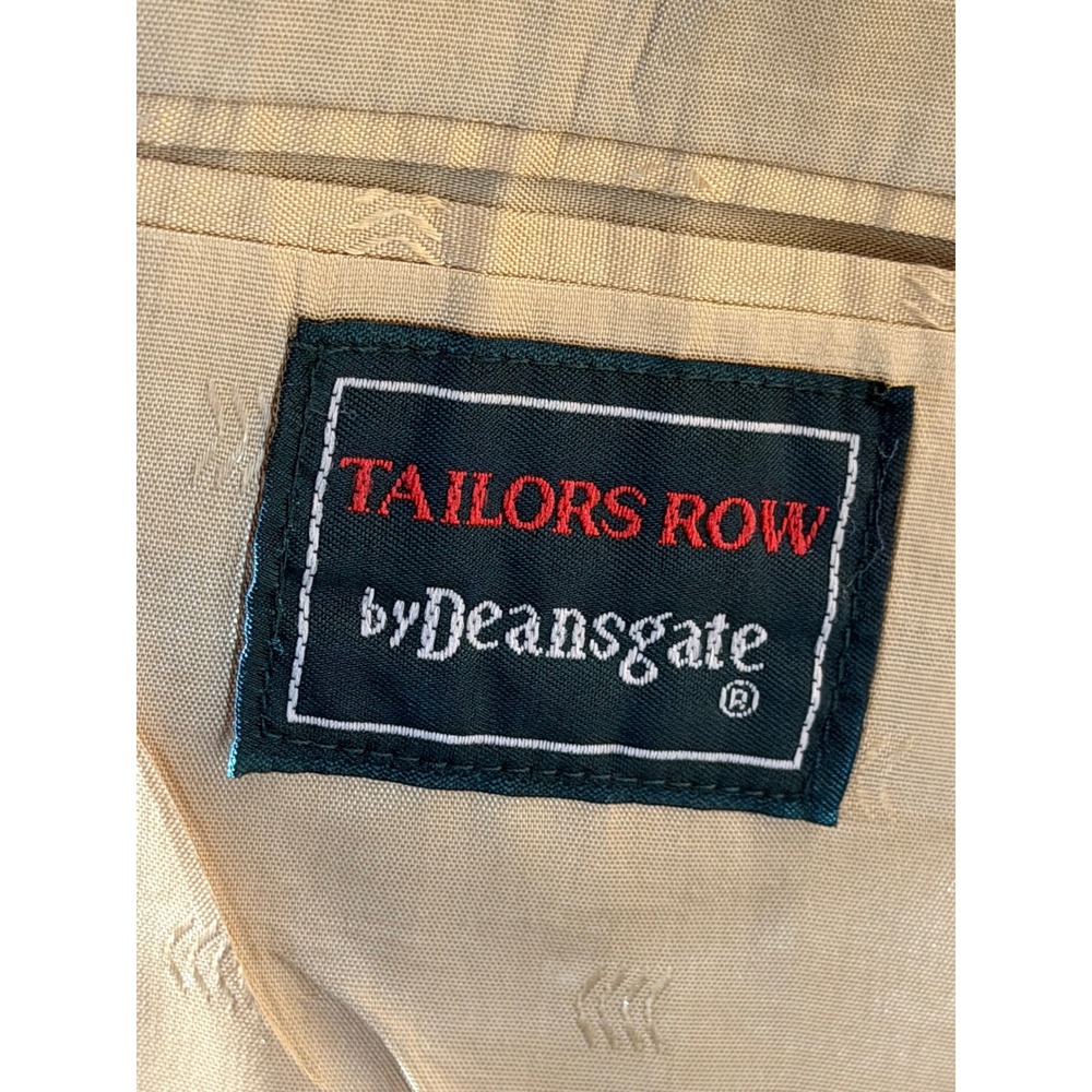 Tailors Row by Deansgate Mens 48L Brown Houndstooth Blazer Sport Coat USA Made - Picture 6 of 11